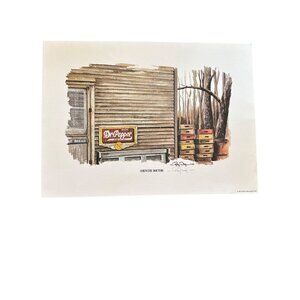 1987 RADA Limited Edition Print "Country Doctor" By Ray Day Dr. Pepper Sign Rust